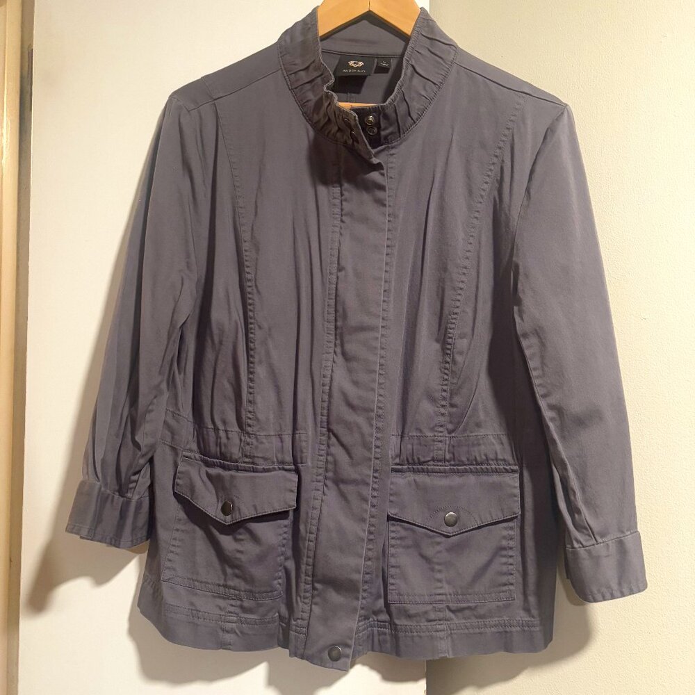 Amber Sun Grey cotton utility jacket Size Large